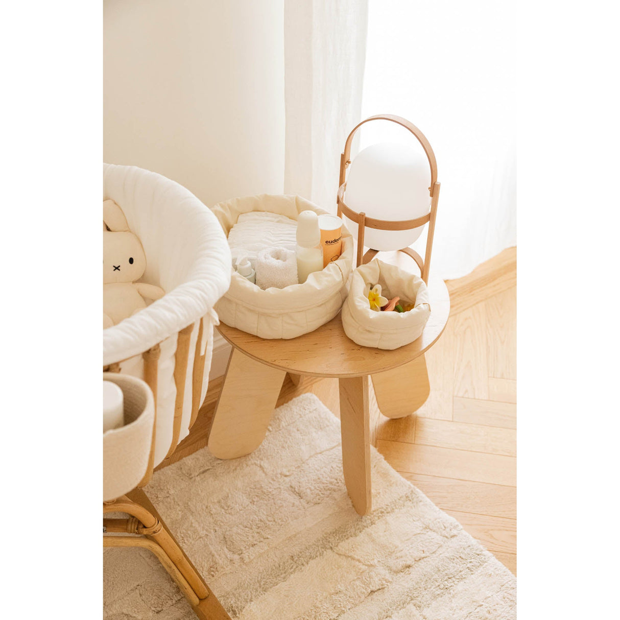 Bambie Natural Set of Two Quilted Baskets