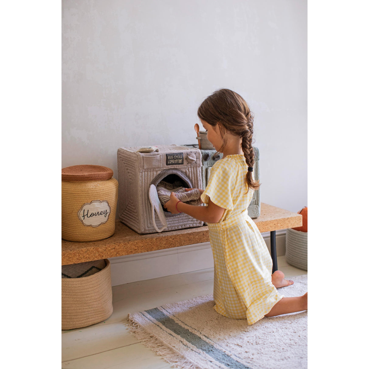 Lorena Canals Little Chefs Gastro Vintage Blue Washable Rug