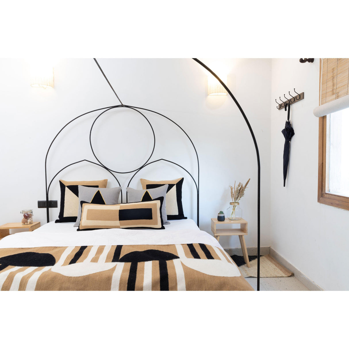 Rugs by Roo | Leah Singh Marianne Square Pillow - Black-H17MAE09