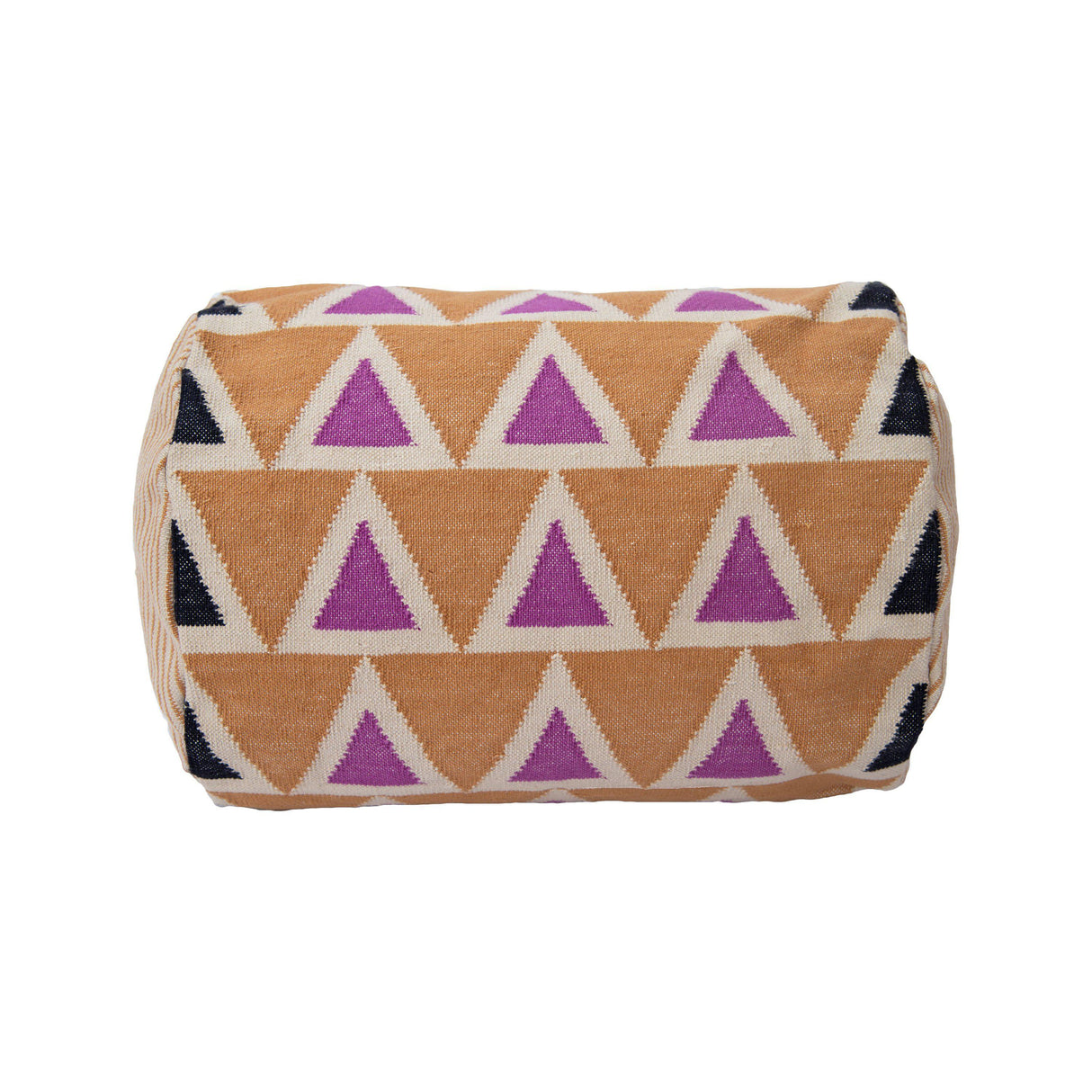 Rugs by Roo | Leah Singh Maya Triangles Bolster Pillow - Ochre-H18BOL02