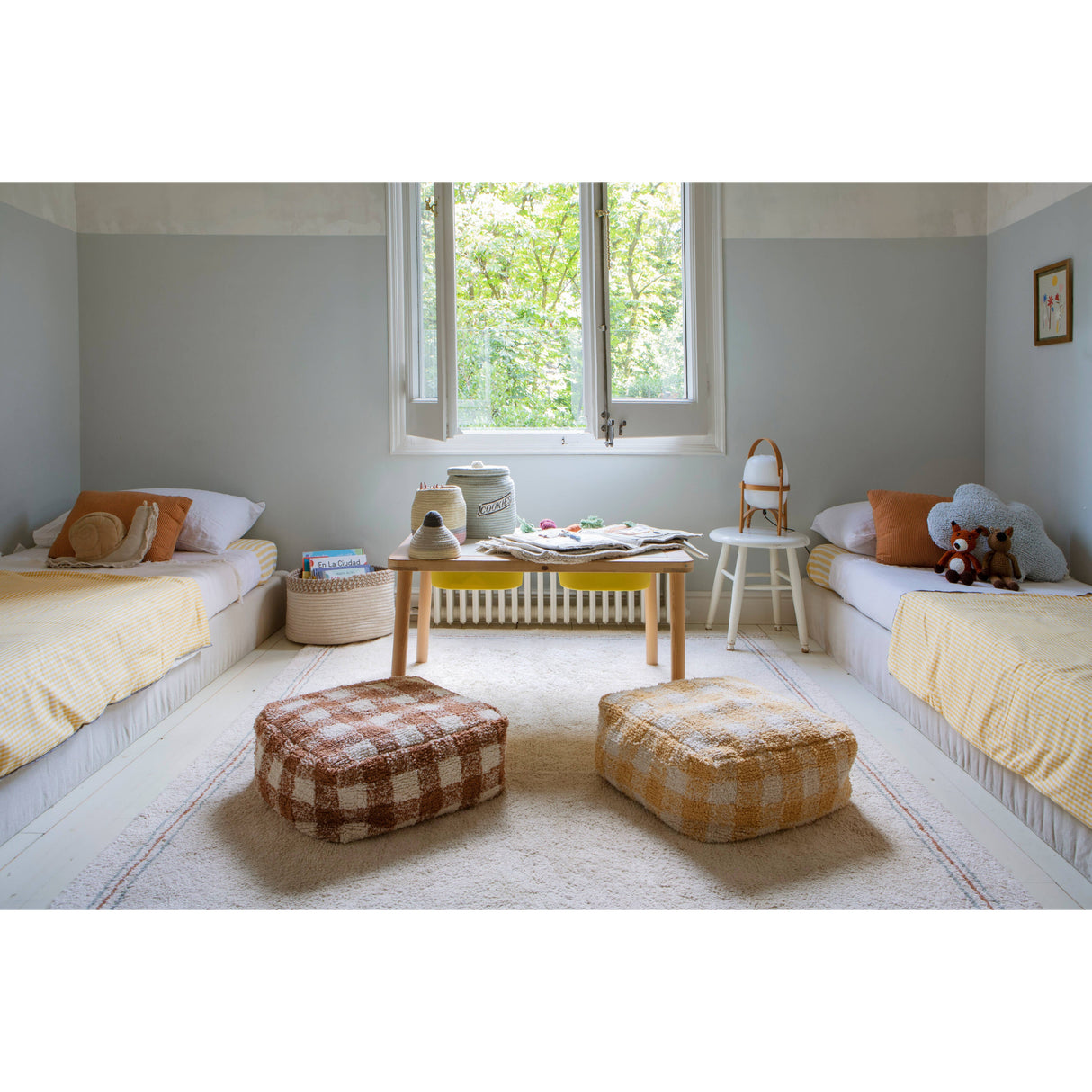 Little Chefs Vichy Rose Pouf