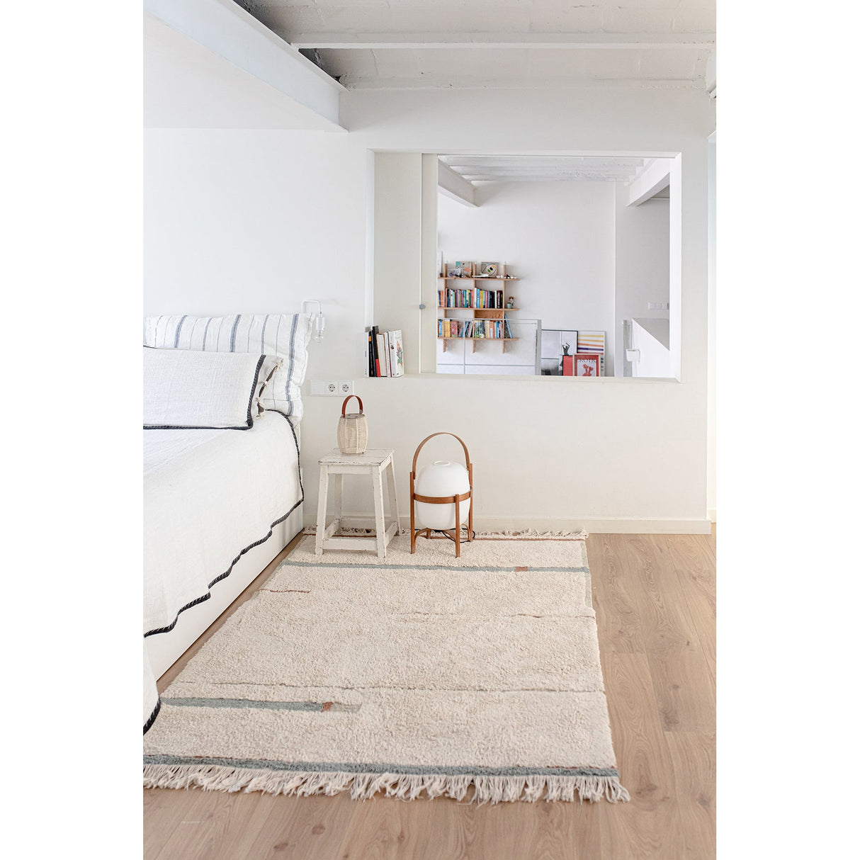 Eco-City Lanes Vintage Blue Washable Area Rug