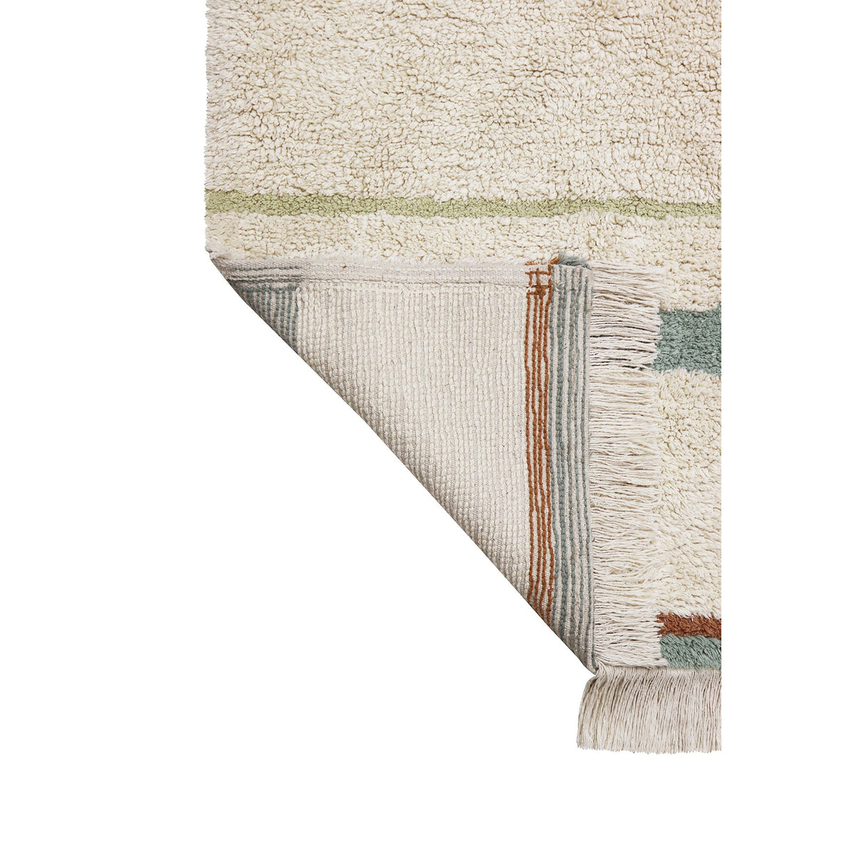 Eco-City Lanes Vintage Blue Washable Area Rug