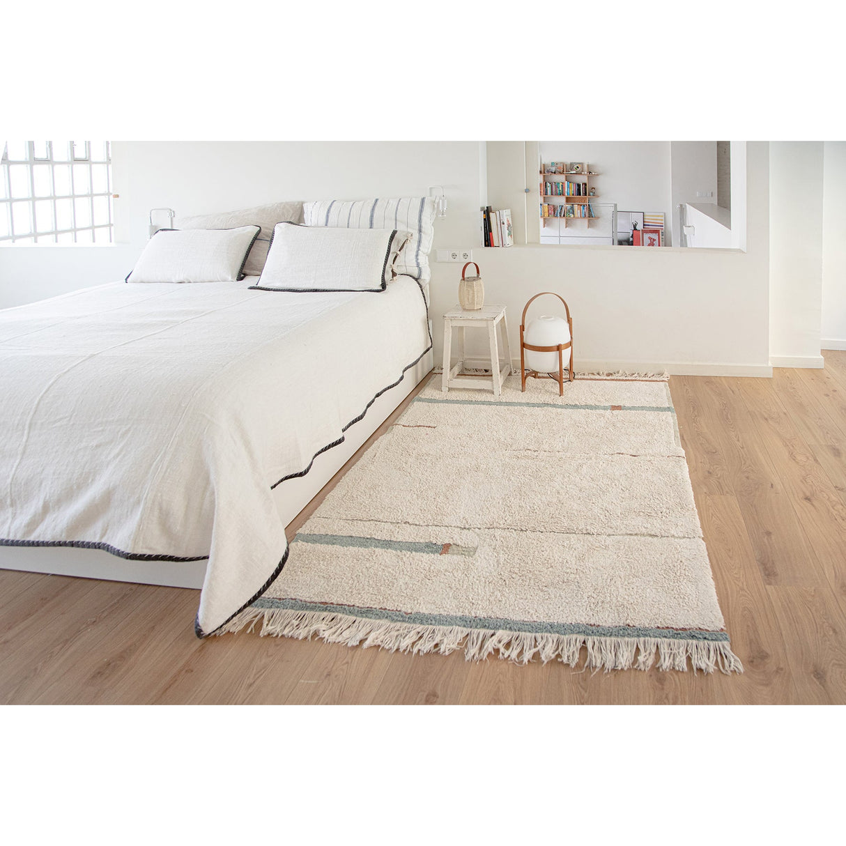 Eco-City Lanes Vintage Blue Washable Area Rug