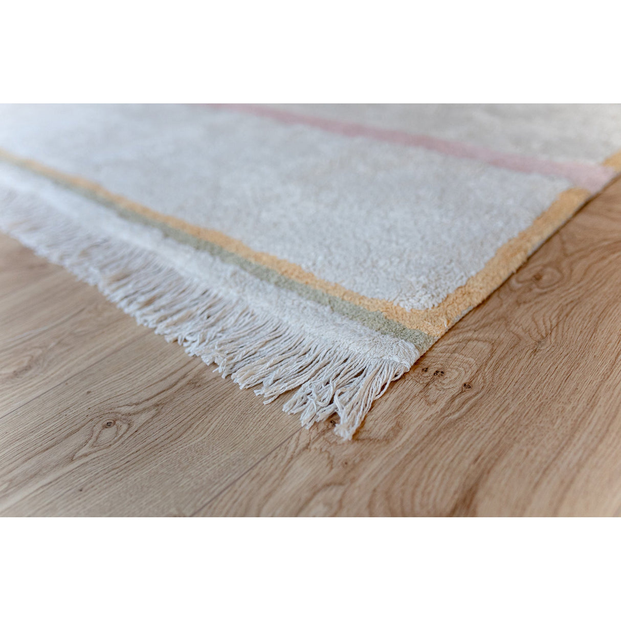 Eco-City Lanes Vintage Nude Washable Area Rug