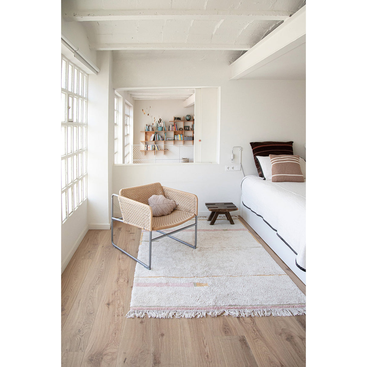 Eco-City Lanes Vintage Nude Washable Area Rug