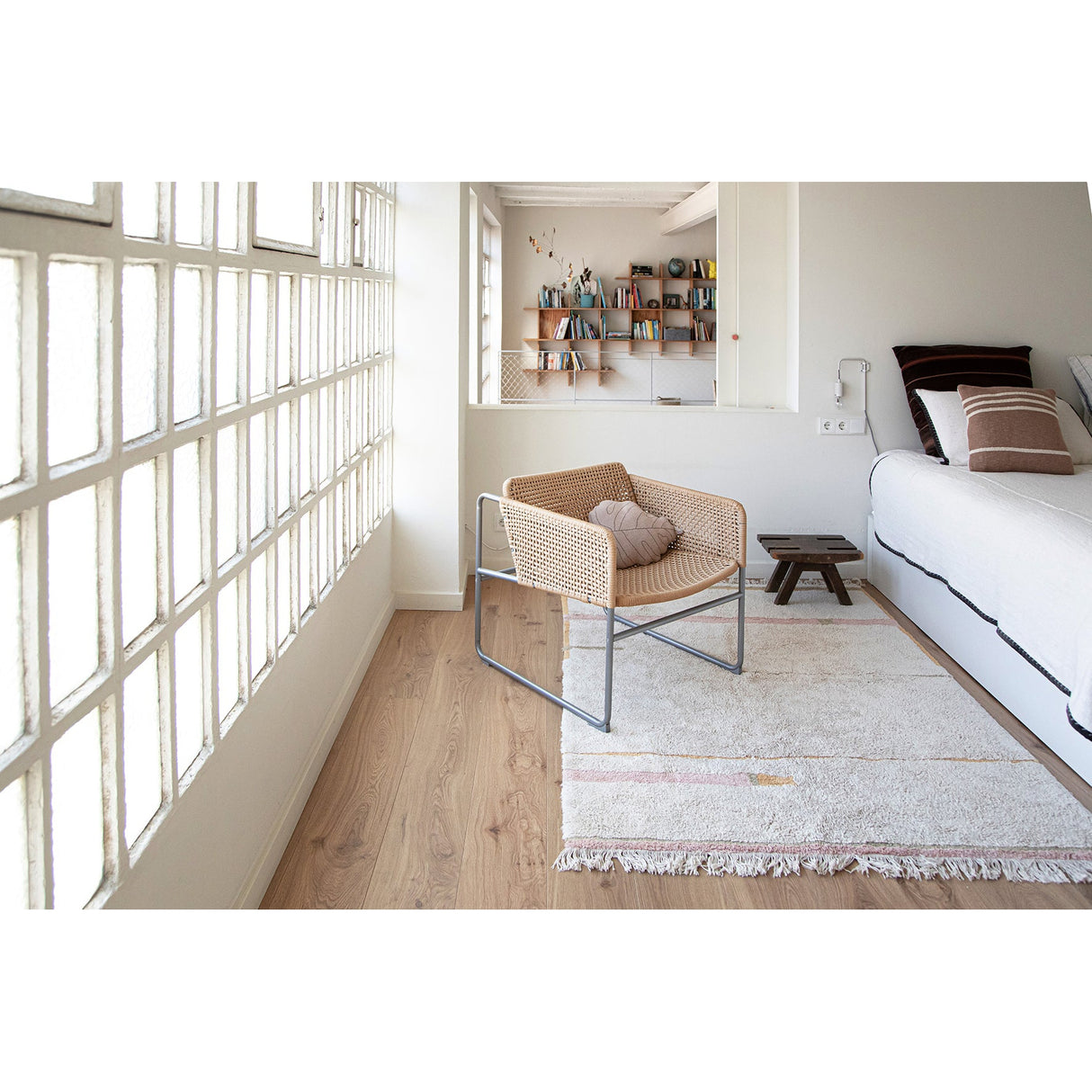 Eco-City Lanes Vintage Nude Washable Area Rug