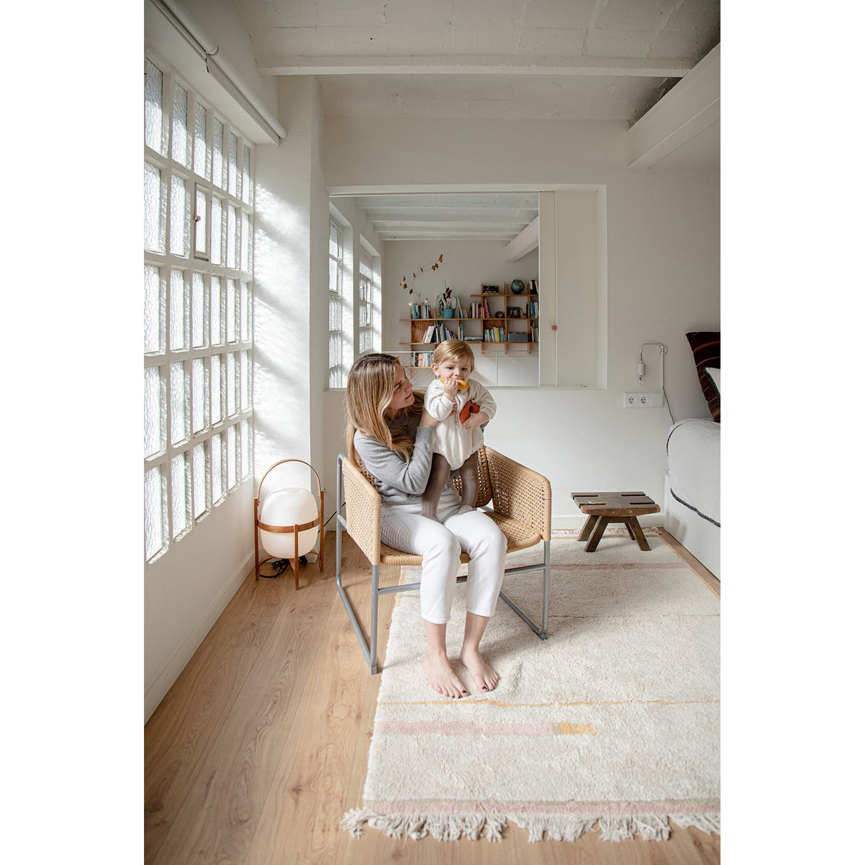 Eco-City Lanes Vintage Nude Washable Area Rug