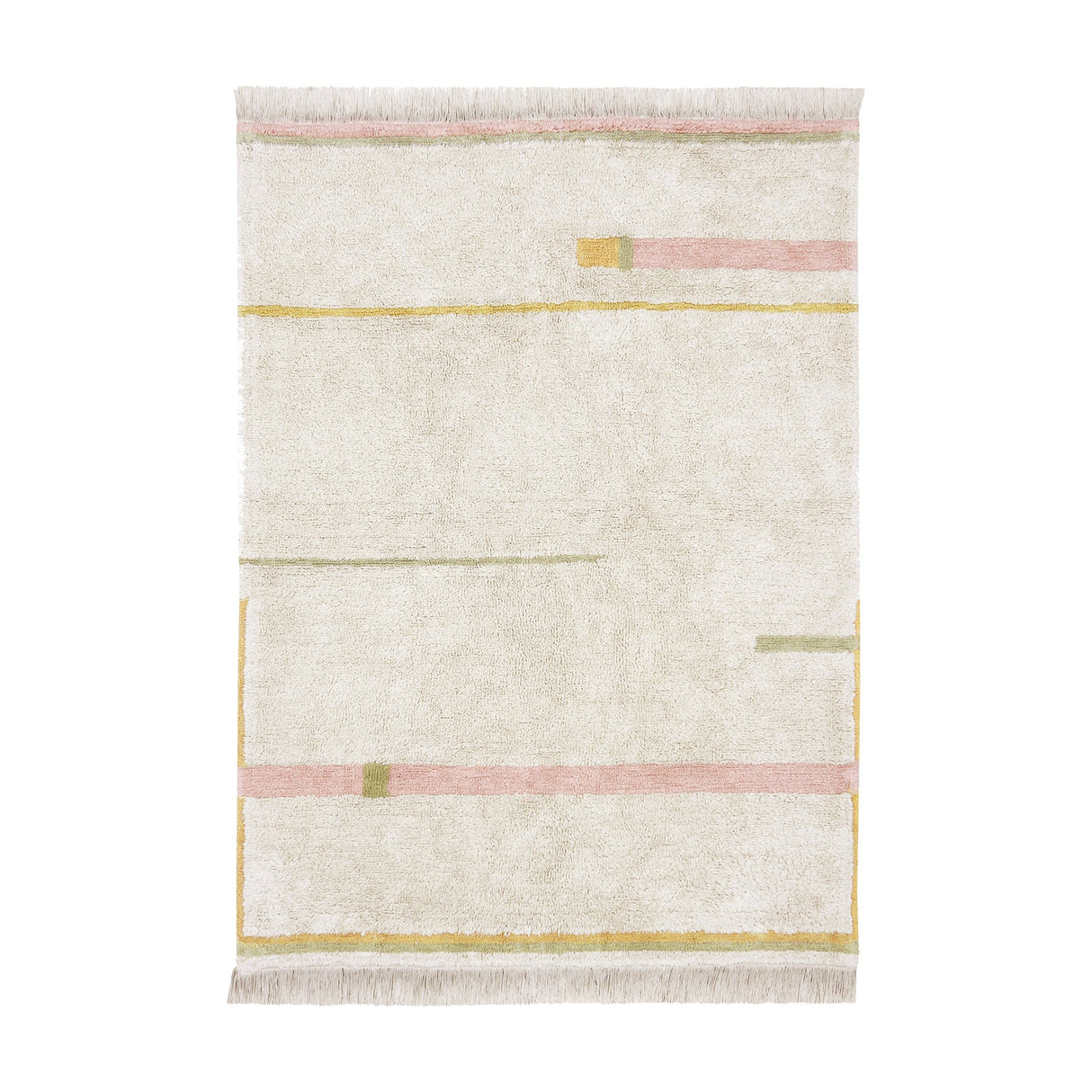 Eco-City Lanes Vintage Nude Washable Area Rug