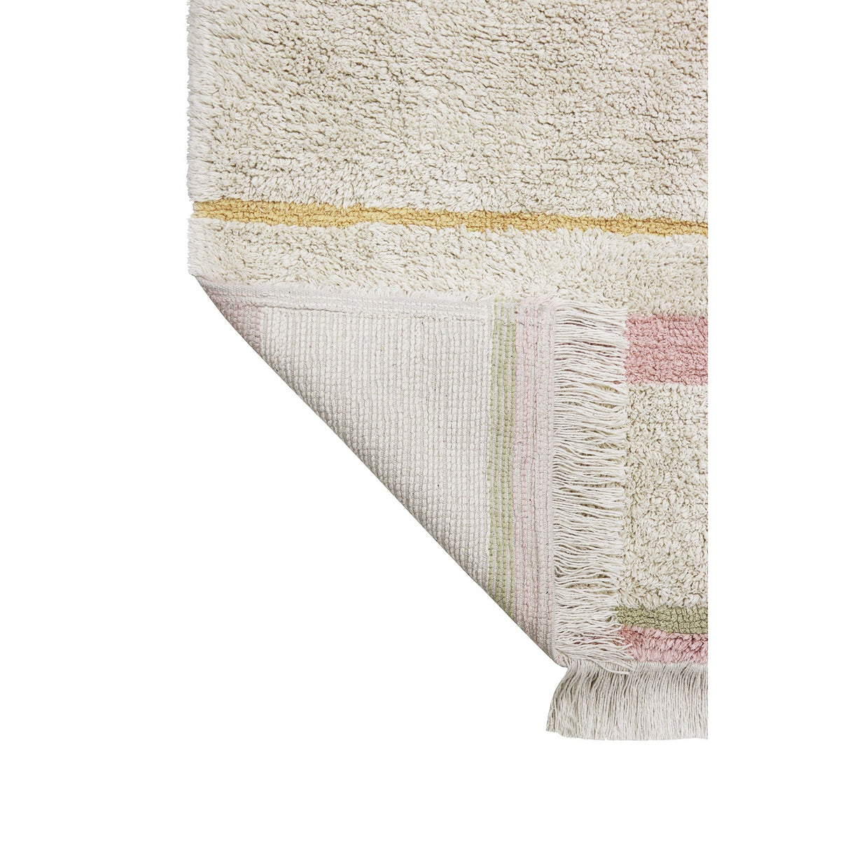 Eco-City Lanes Vintage Nude Washable Area Rug