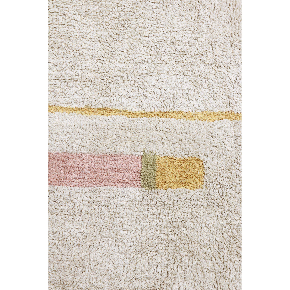 Eco-City Lanes Vintage Nude Washable Area Rug