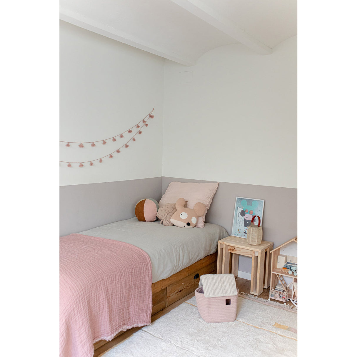 Eco-City Lanes Vintage Nude Washable Area Rug