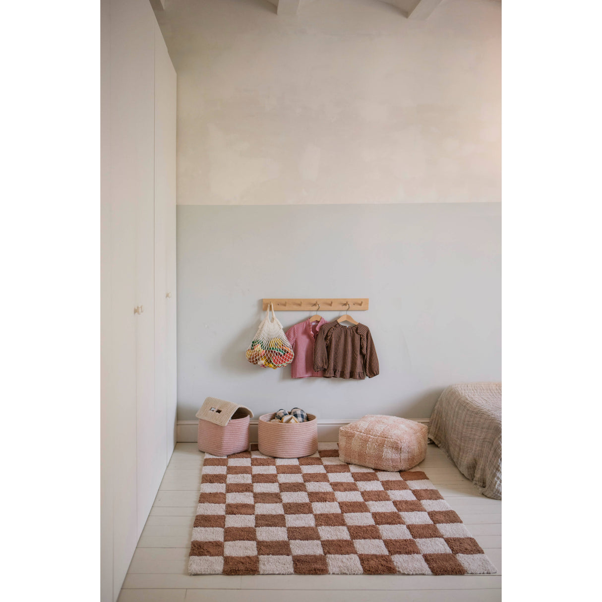 Little Chefs Vichy Rose Pouf