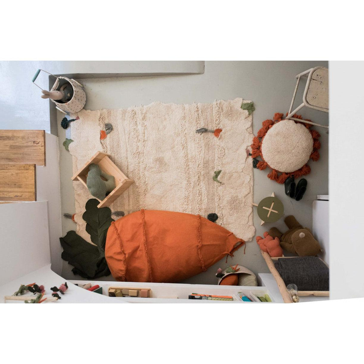 Rugs by Roo | Lorena Canals Oli & Carol Veggie Garden Washable Area Rug-C-VEGAR