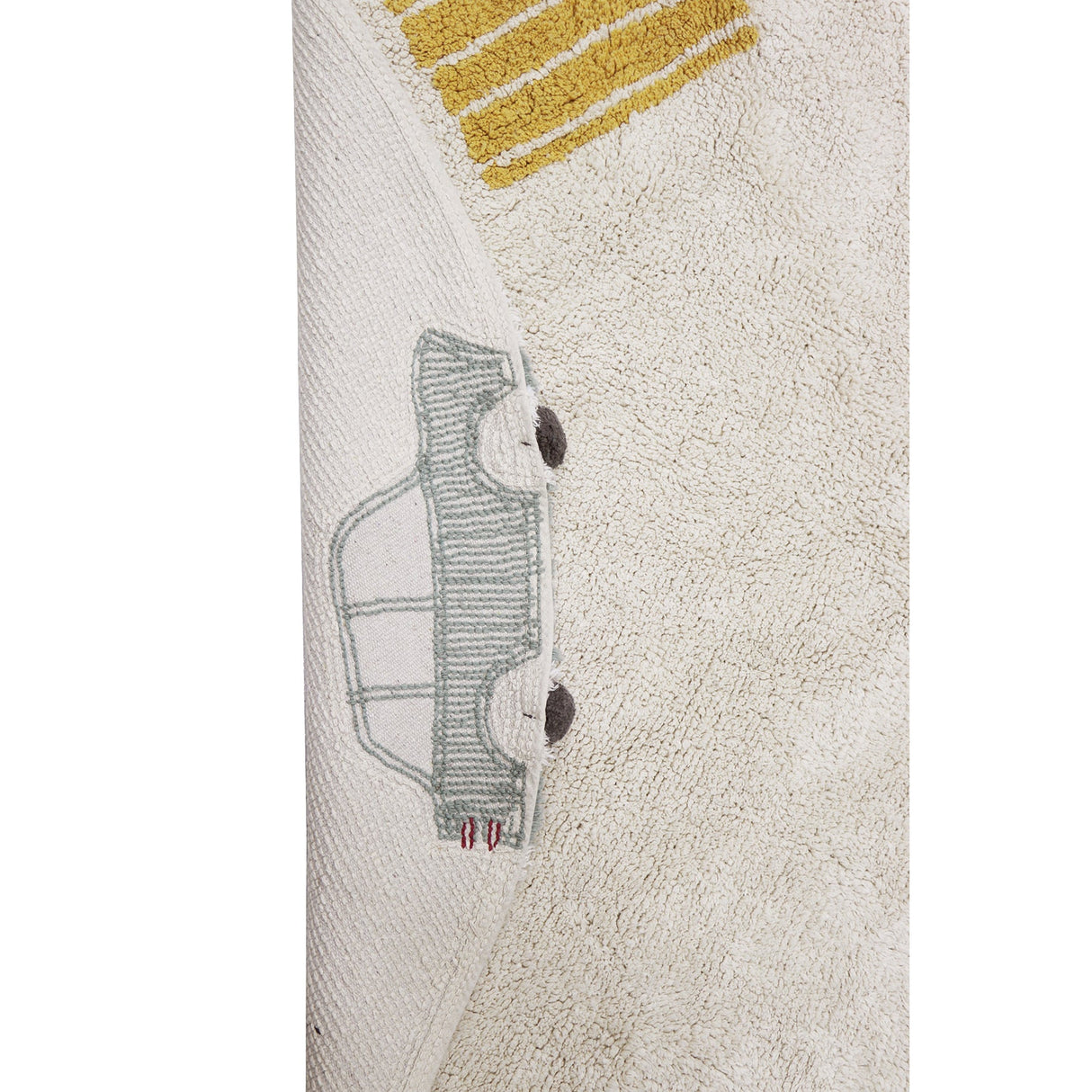 Eco-City Wheels Washable Round Area Rug