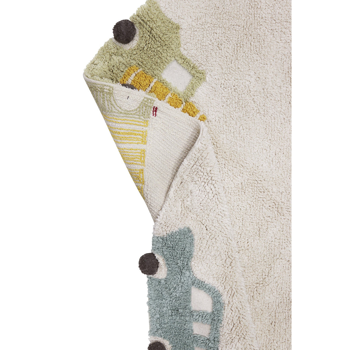 Eco-City Wheels Washable Round Area Rug