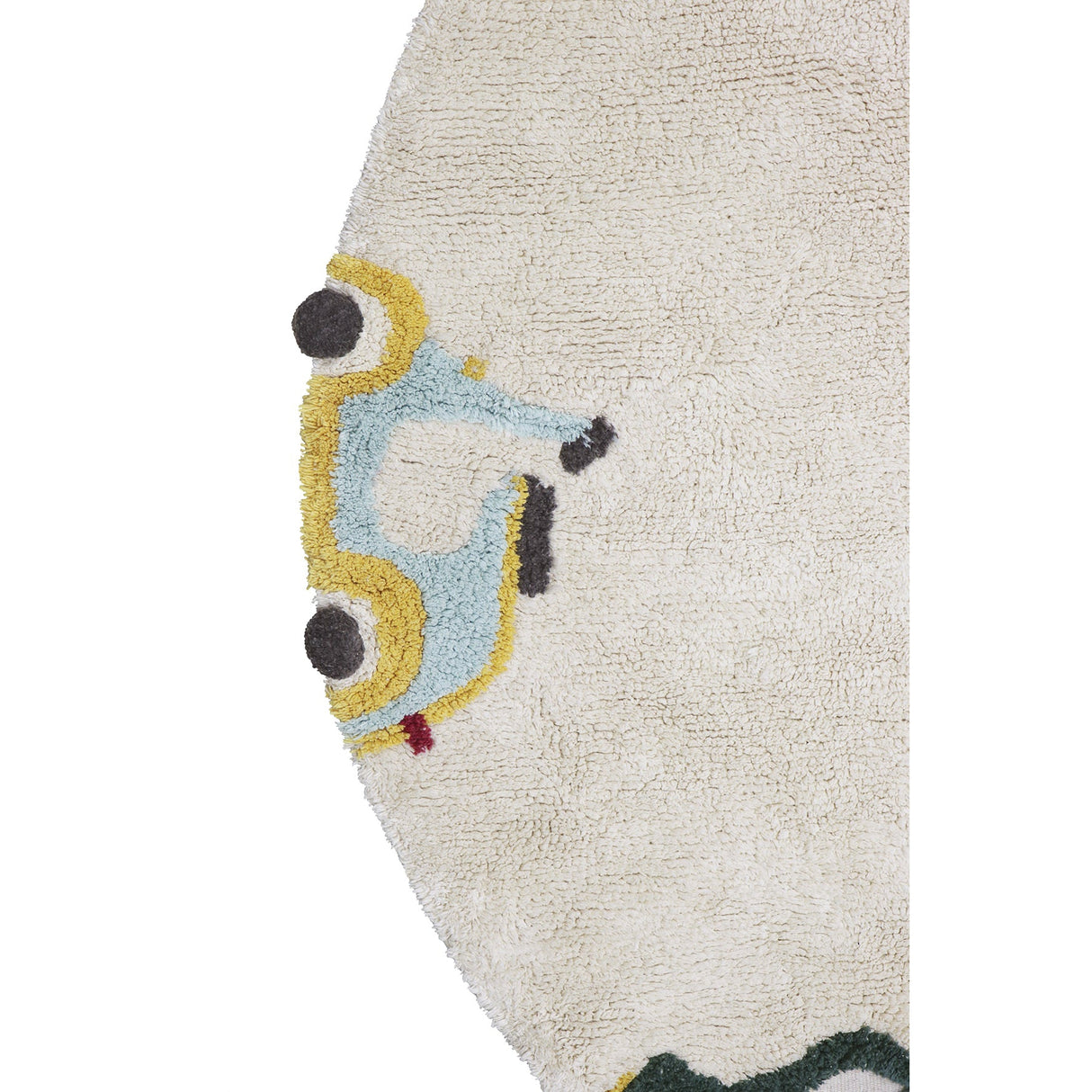 Eco-City Wheels Washable Round Area Rug