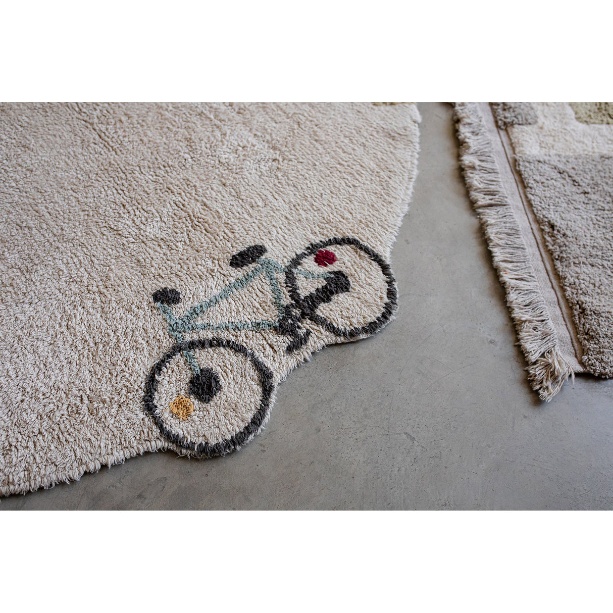 Eco-City Wheels Washable Round Area Rug