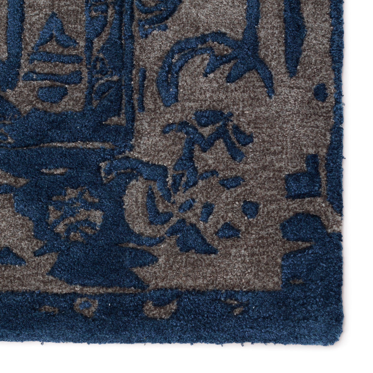 Rugs by Roo | Jaipur Living Alvea Handmade Medallion Blue Gray Area Rug-RUG153334