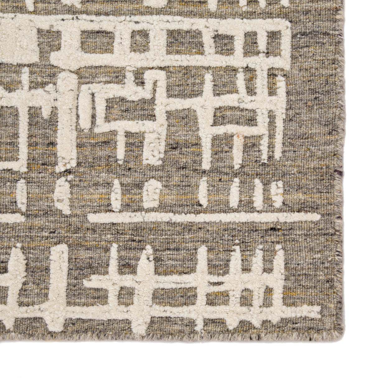 Rugs by Roo | Jaipur Living Arlo Handmade Trellis Gray Cream Area Rug-RUG143974