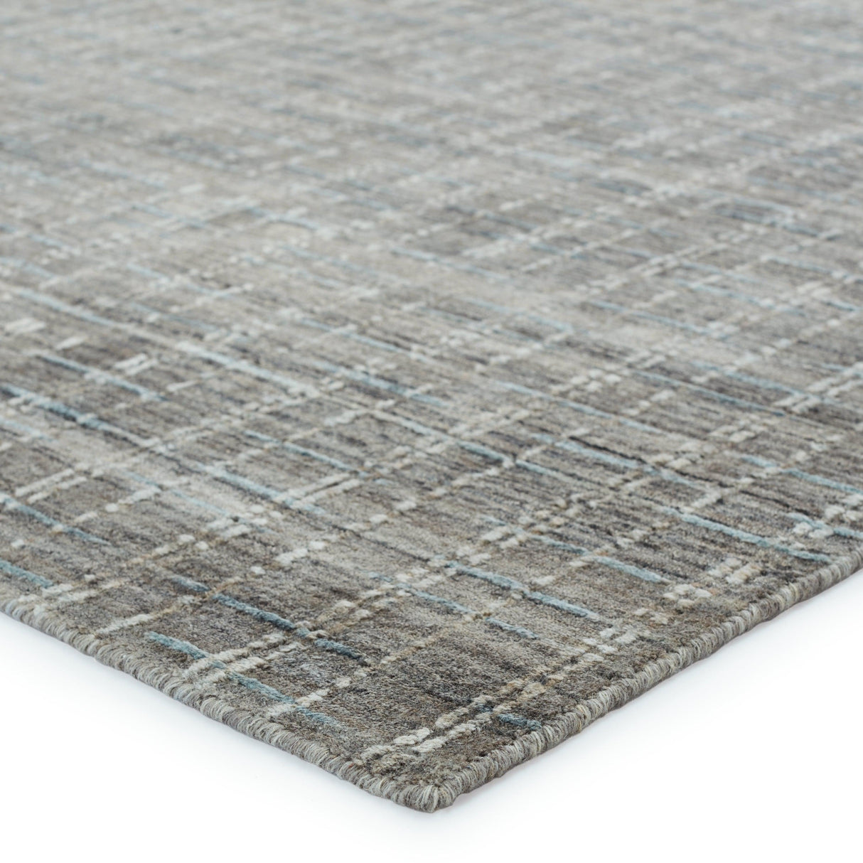 Rugs by Roo | Jaipur Living Thaddea Handmade Striped Gray Blue Area Rug-RUG149984