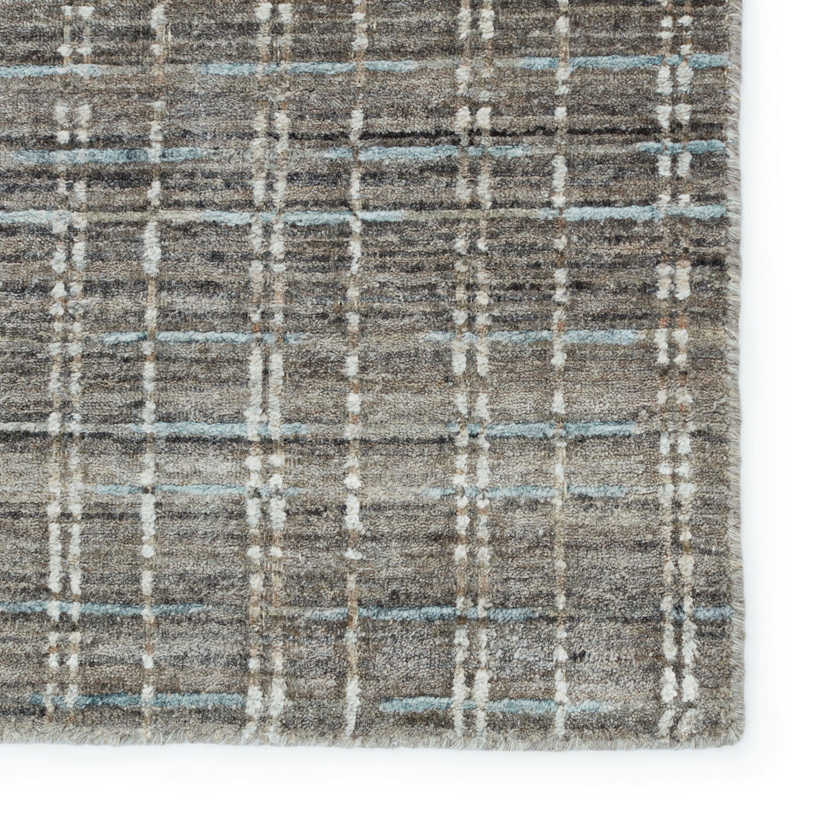Rugs by Roo | Jaipur Living Thaddea Handmade Striped Gray Blue Area Rug-RUG149984