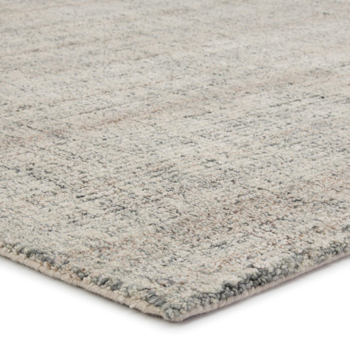Rugs by Roo | Jaipur Living Ritz Handmade Solid Gray Ivory Area Rug-RUG140343