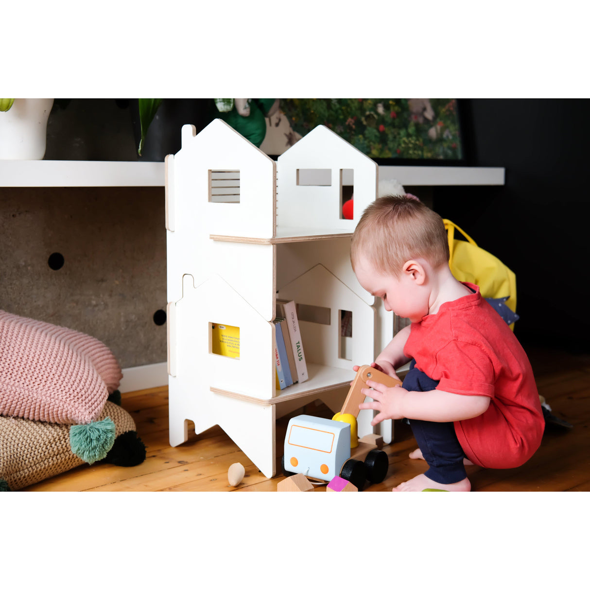 Rugs by Roo | Lakaluk Wooden Kids' Chair Dollhouse Shelf-1119