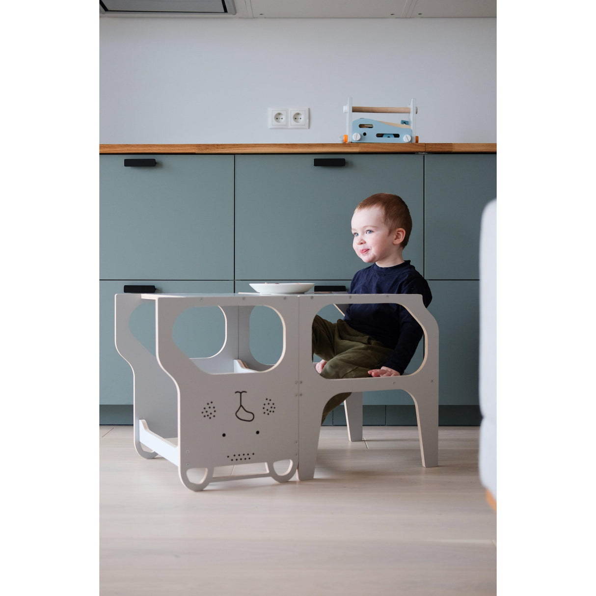 Rugs by Roo | Lakaluk Wooden Teddy Multi-Function Kids Chair Table Learning Tower-1125