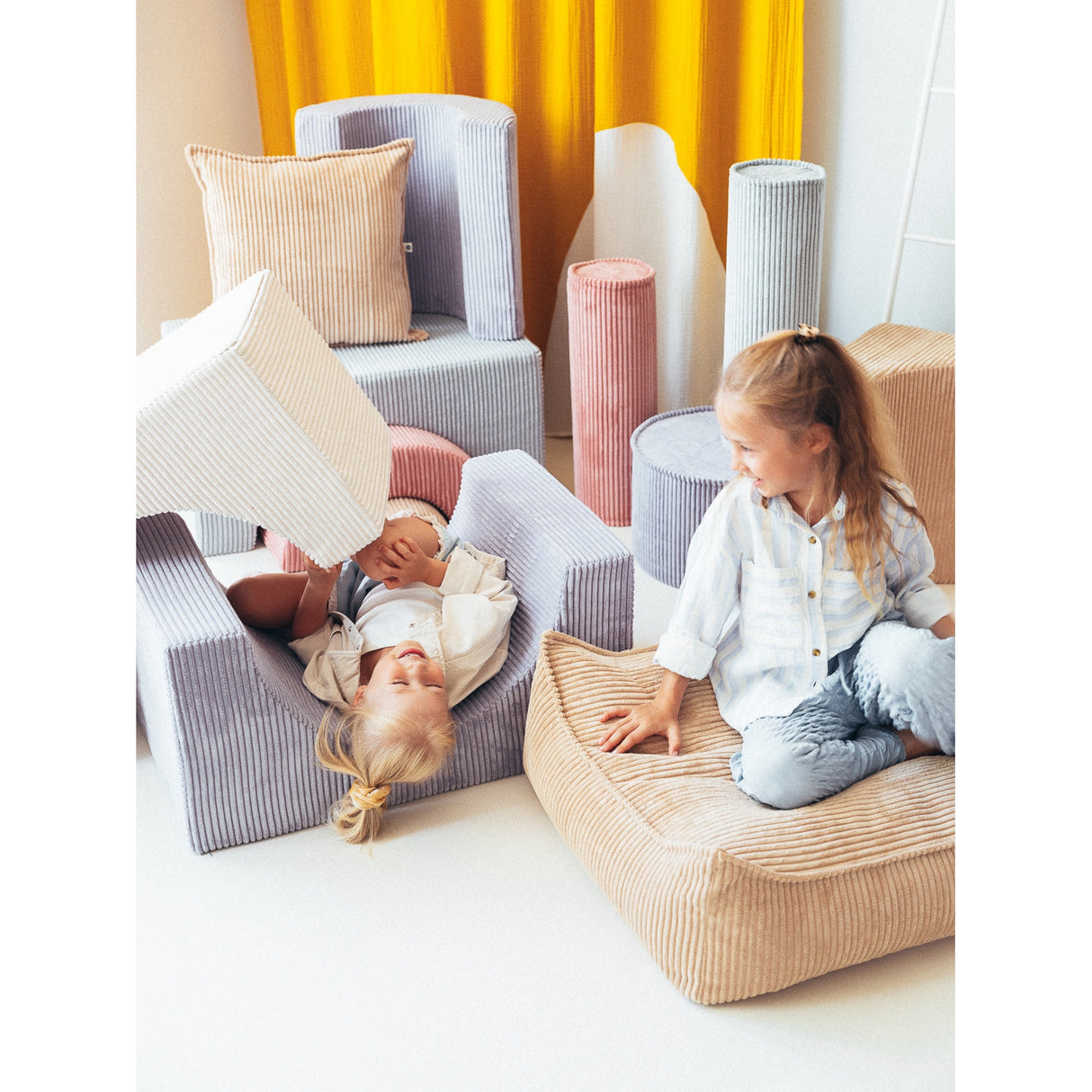 Pink Mousse Roll Cushion