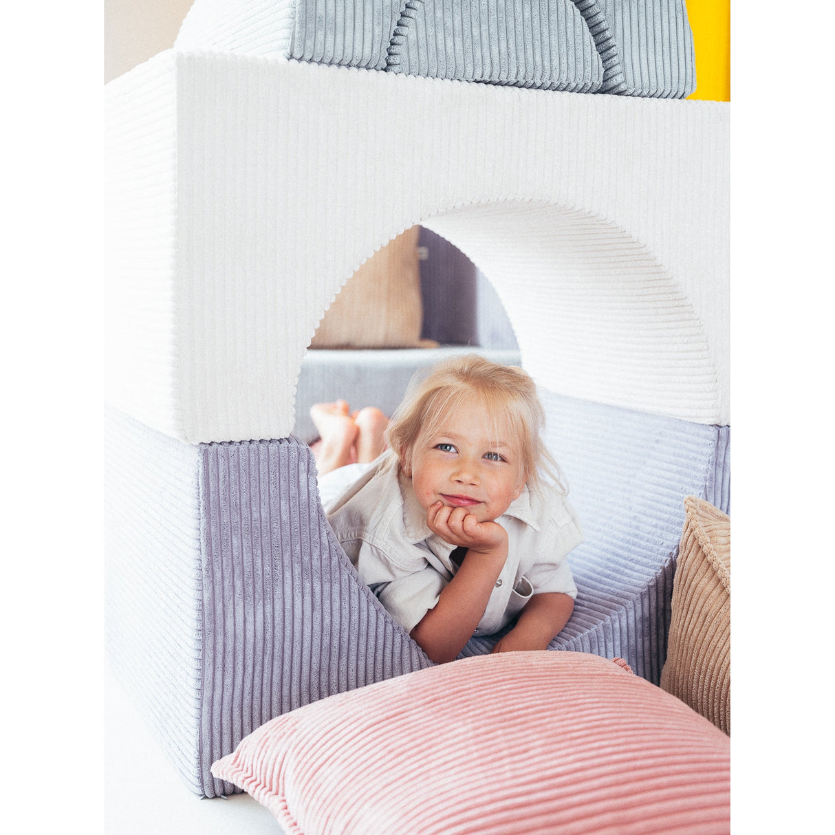 Pink Mousse Block Cushion