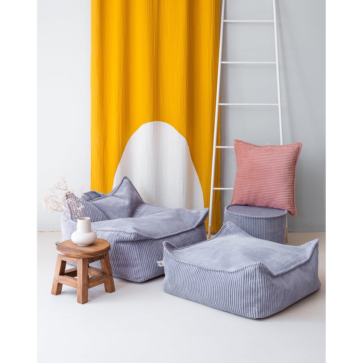 Blueberry Blue Beanbag Chair