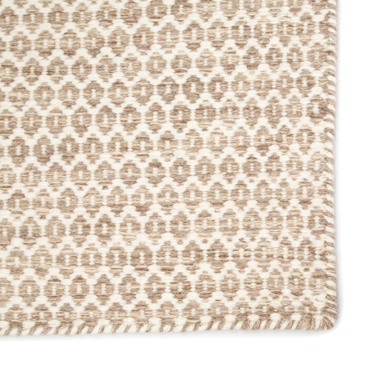 Rugs by Roo | Jaipur Living Pompano Handmade Trellis Beige Ivory Area Rug-RUG140409