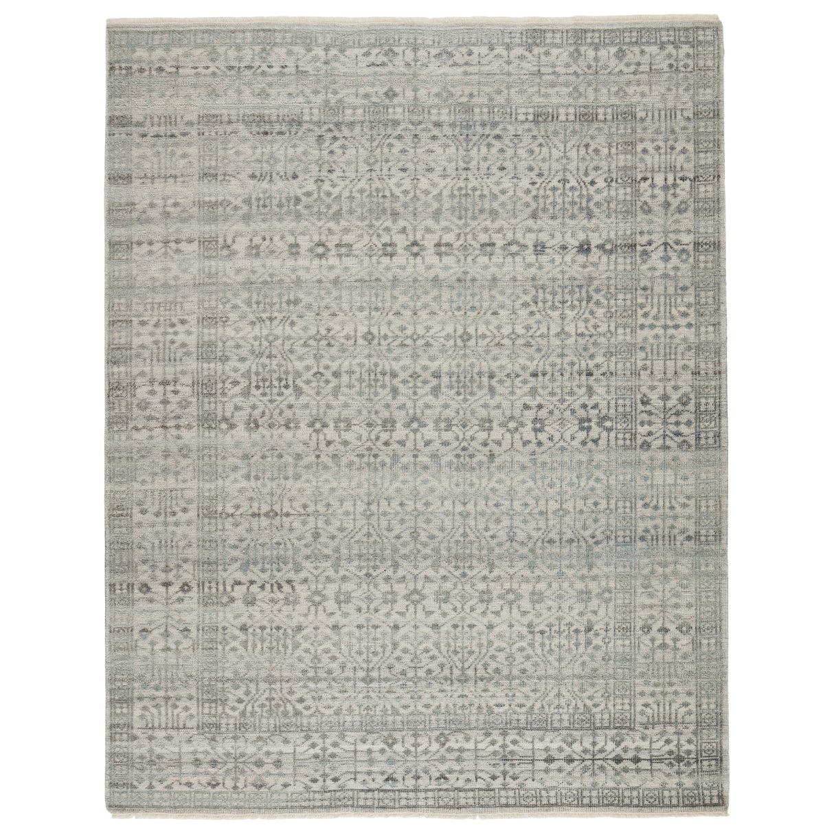 Rugs by Roo | Jaipur Living Arinna Hand-Knotted Tribal Gray Light Blue Area Rug-RUG145659