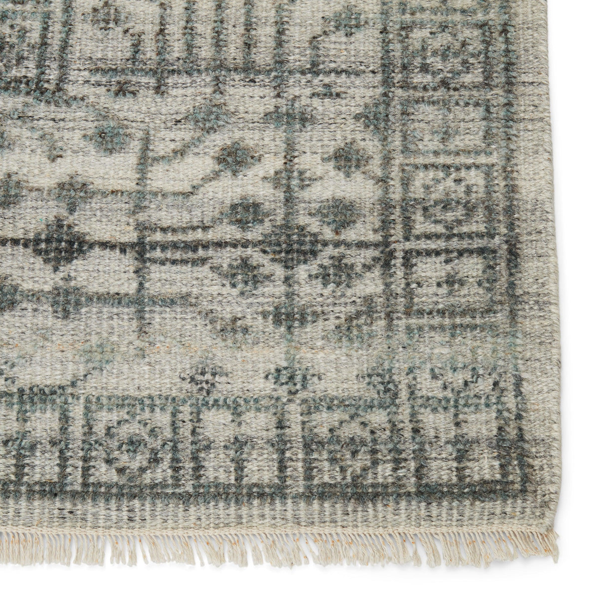 Rugs by Roo | Jaipur Living Arinna Hand-Knotted Tribal Gray Light Blue Area Rug-RUG145659