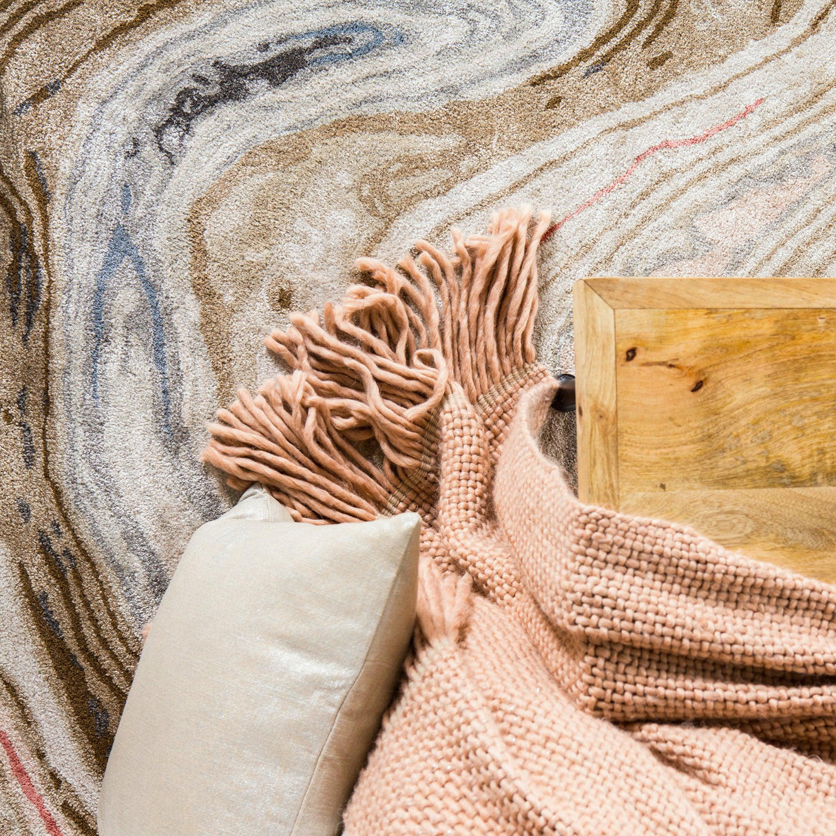 Rugs by Roo | Jaipur Living Atha Handmade Abstract Brown Red Area Rug-RUG143723