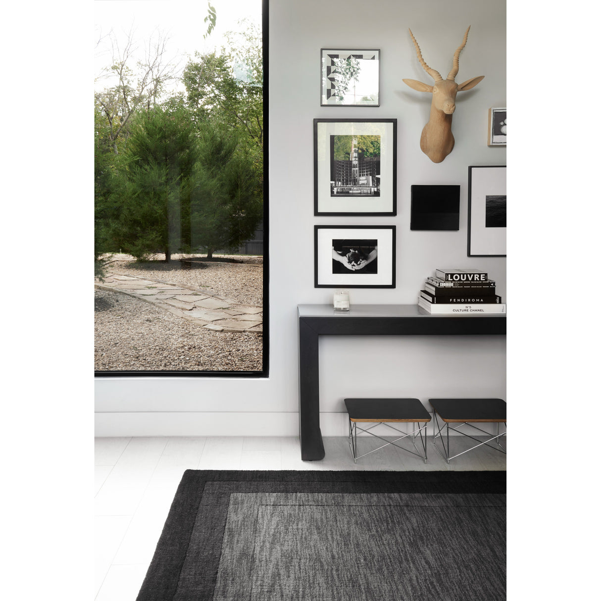 Rugs by Roo Loloi Hamilton Grey Charcoal Area Rug in size 3' 6" x 5' 6"