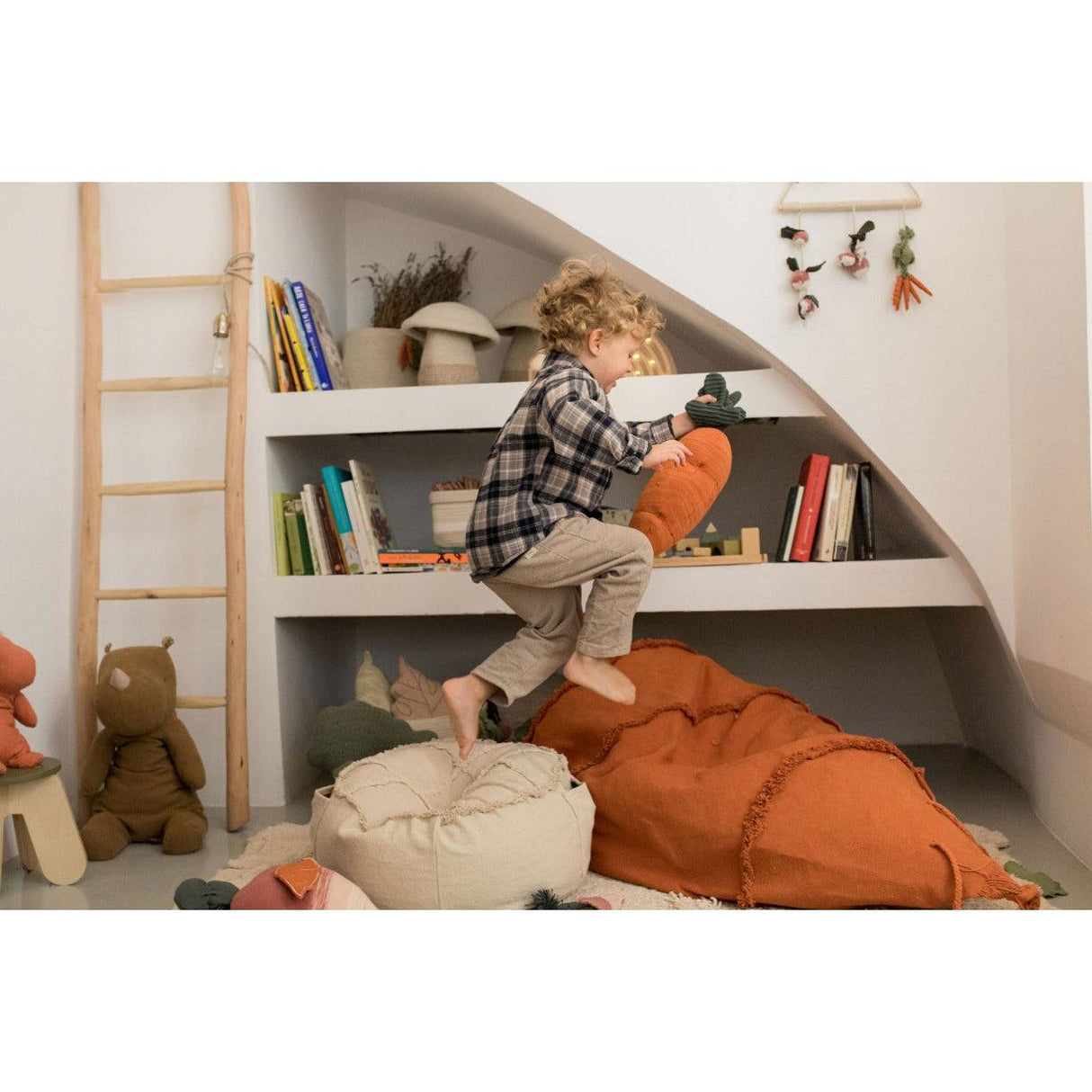 Rugs by Roo | Lorena Canals Oli & Carol Cathy The Carrot Bean Bag-P-CATHY