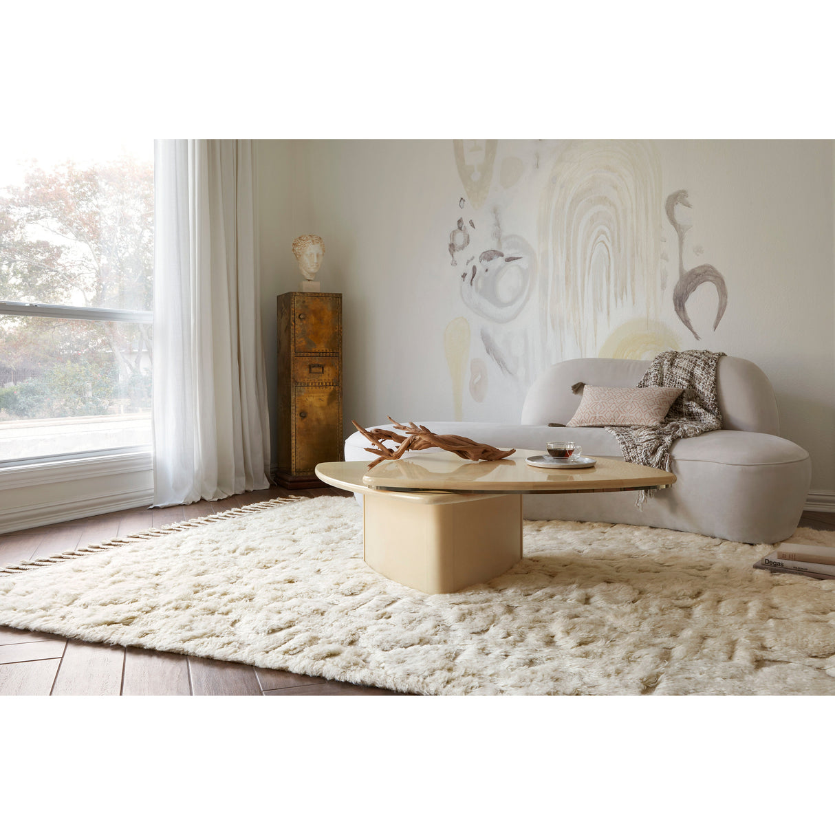 Rugs by Roo Loloi Hygge Oatmeal Ivory Area Rug in size 5' 6" x 8' 6"
