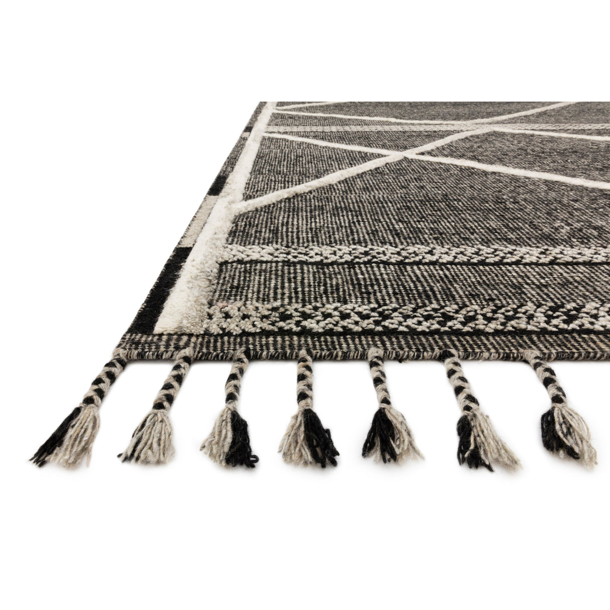 Rugs by Roo Loloi Iman Beige Charcoal Area Rug in size 7' 9" x 9' 9"