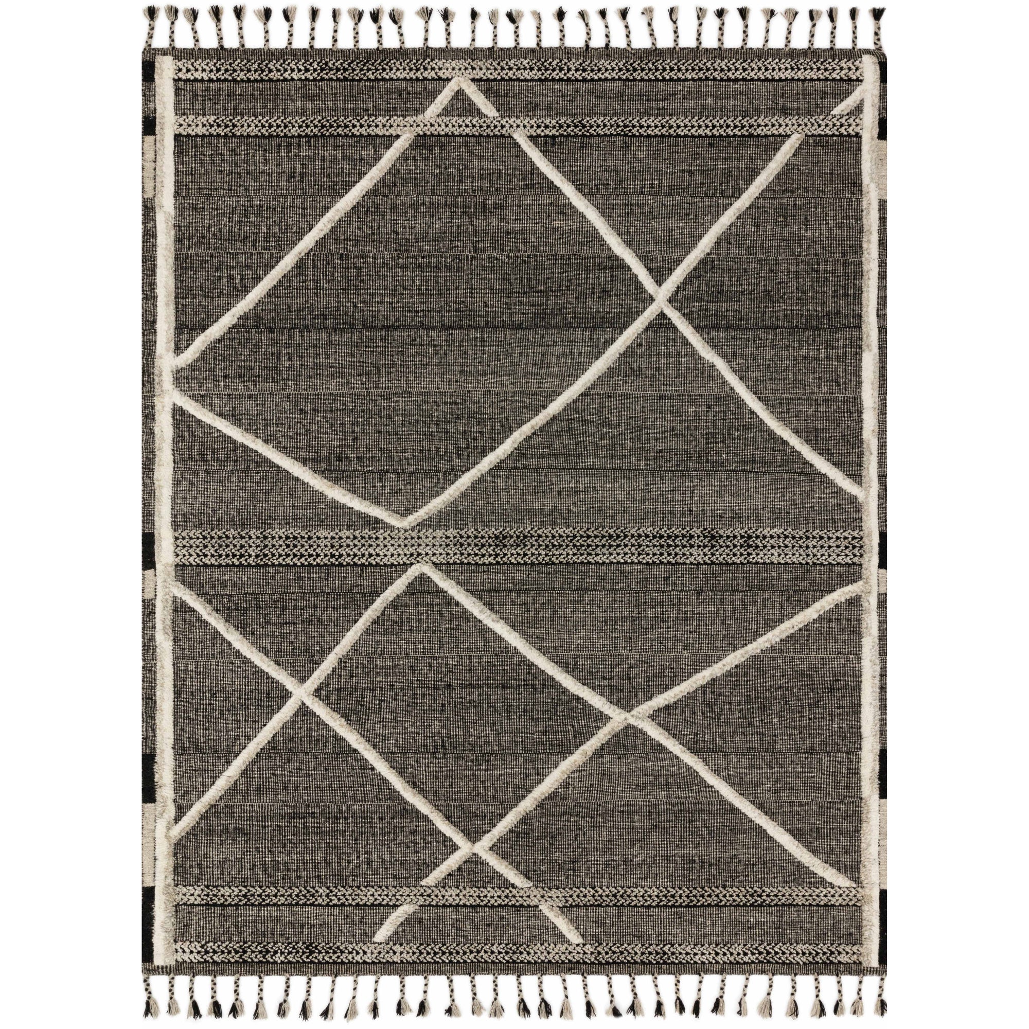 Rugs by Roo Loloi Iman Beige Charcoal Area Rug in size 18" x 18" Sample