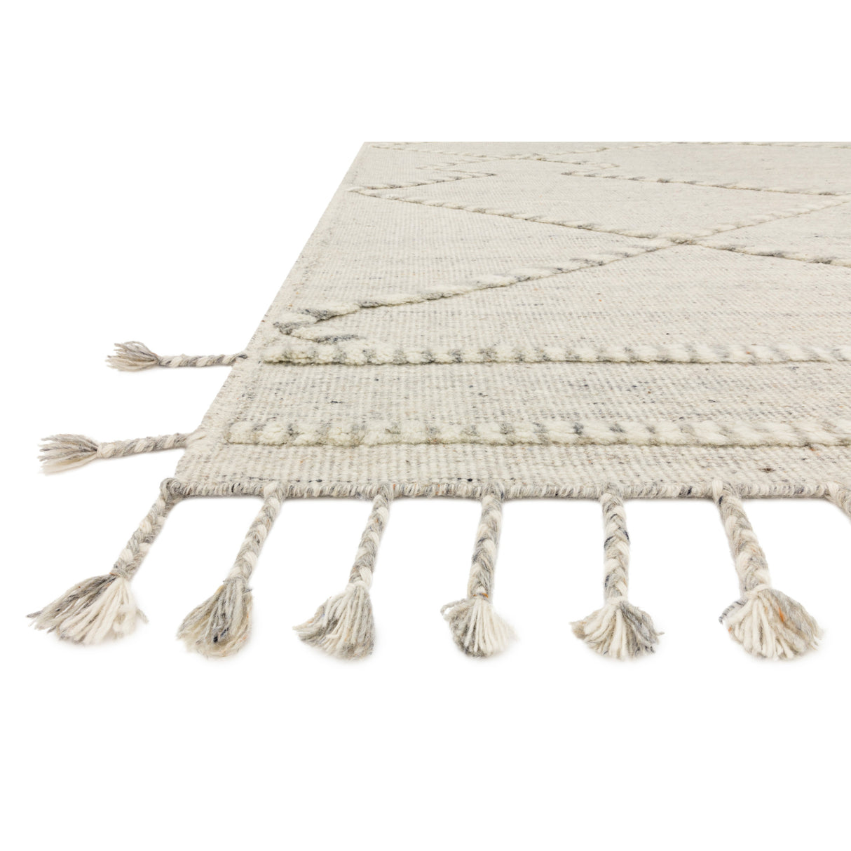 Rugs by Roo Loloi Iman Ivory Lt. Grey Area Rug in size 5' 6" x 8' 6"