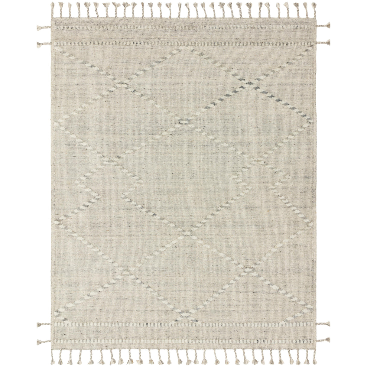 Rugs by Roo Loloi Iman Ivory Lt. Grey Area Rug in size 18" x 18" Sample