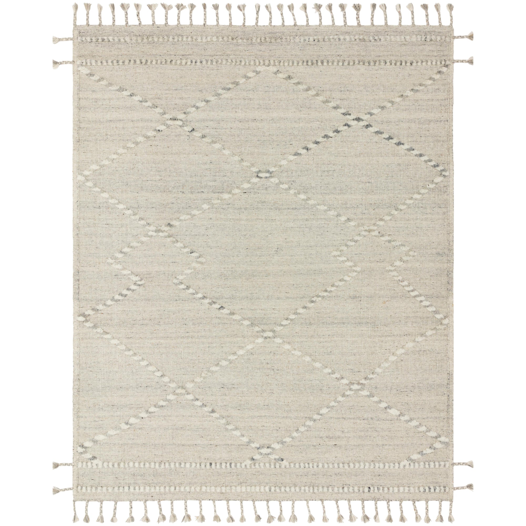 Rugs by Roo Loloi Iman Ivory Lt. Grey Area Rug in size 18" x 18" Sample