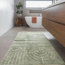 Rugs by Roo | Oh Happy Home! Deco Sage Oversized Cotton Runner Bath Mat-