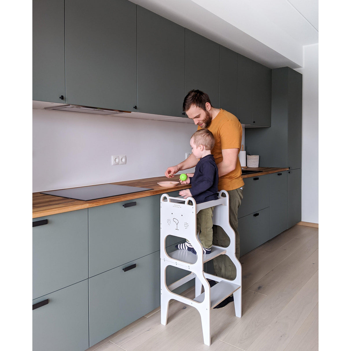 Rugs by Roo | Lakaluk Wooden Teddy Multi-Function Kids Chair Table Learning Tower-1125