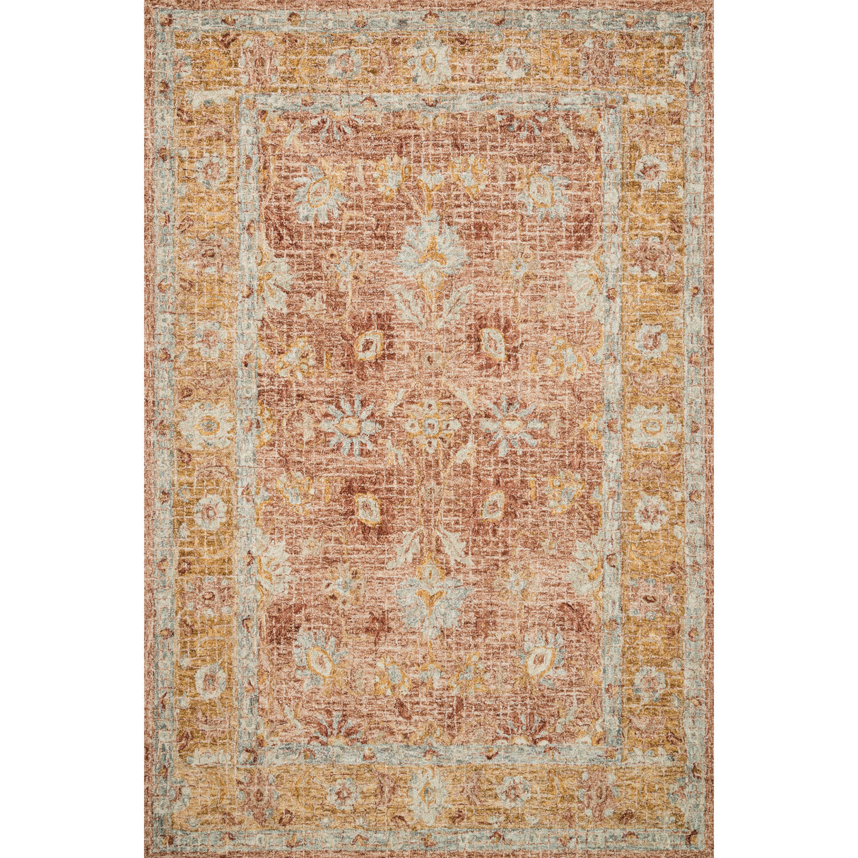 Rugs by Roo Loloi Julian Terracotta Gold Area Rug in size 18" x 18" Sample