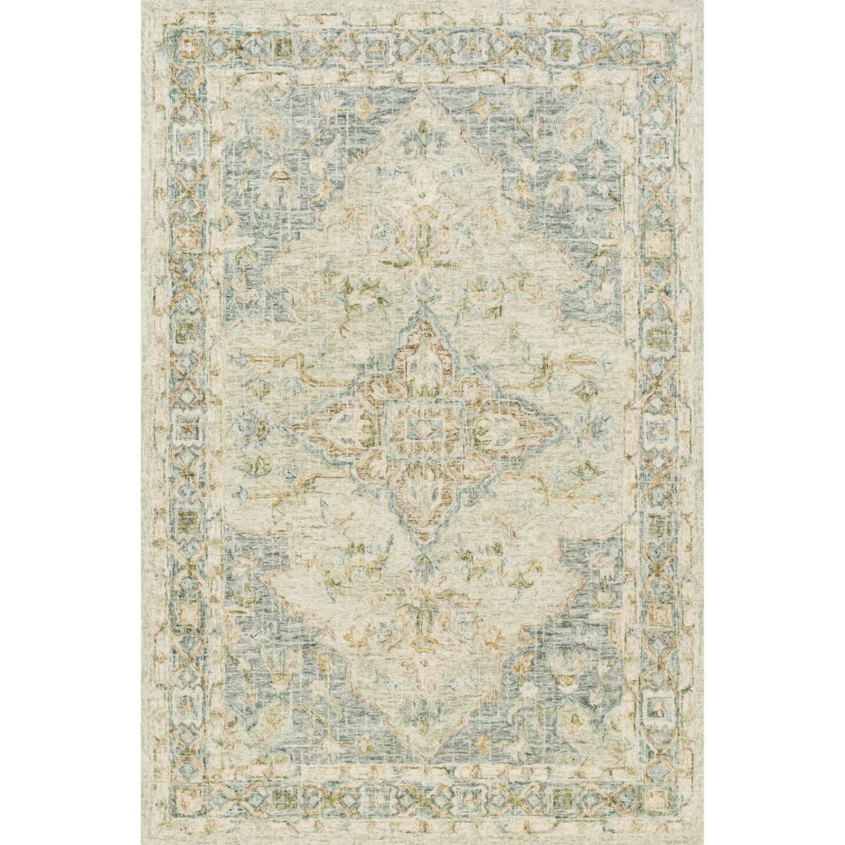 Rugs by Roo Loloi Julian Seafoam Green Spa Area Rug in size 18" x 18" Sample