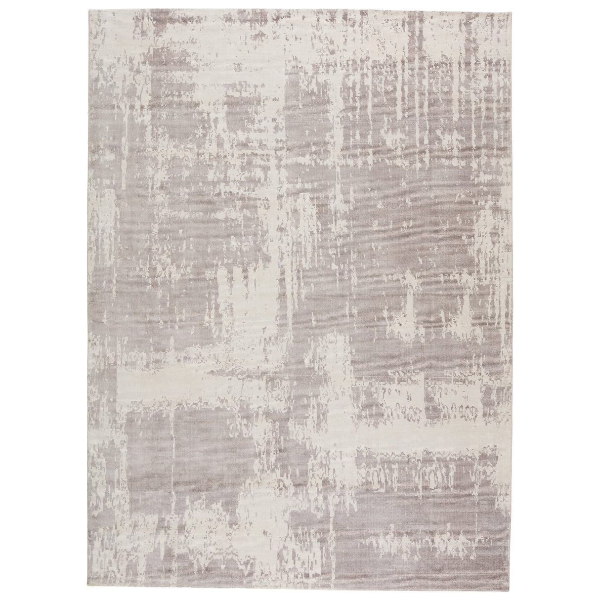 Rugs by Roo | Jaipur Living Arabella Handmade Abstract Light Gray White Area Rug-RUG139510