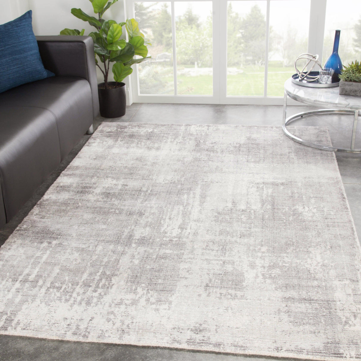 Rugs by Roo | Jaipur Living Arabella Handmade Abstract Light Gray White Area Rug-RUG139510